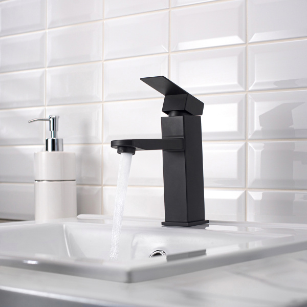 Смеситель для раковины РМС SUS125BL-001F Нержавеющая сталь Черный