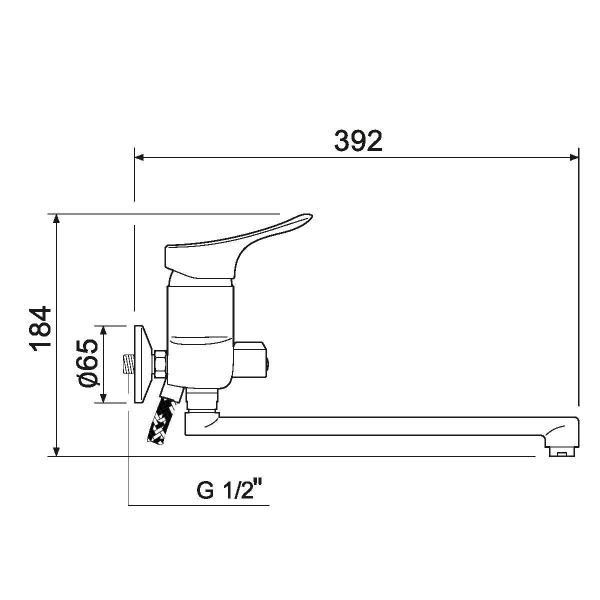 Смеситель для ванны с душем РМС SL120-006E Хром