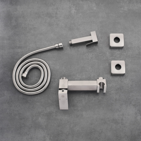 Гигиенический душ со смесителем РМС SUS129-6-2 Нержавеющая сталь