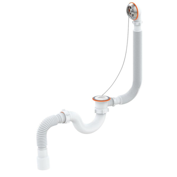 Слив-перелив для ванны РМС СВ-О округлый Белый