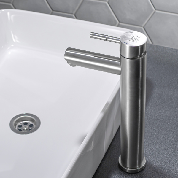 Смеситель для раковины РМС SUS124-001F-2 Нержавеющая сталь