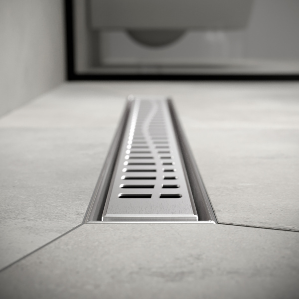 Трап для душа линейный РМС ТЛ03-50х7см Нержавеющая сталь