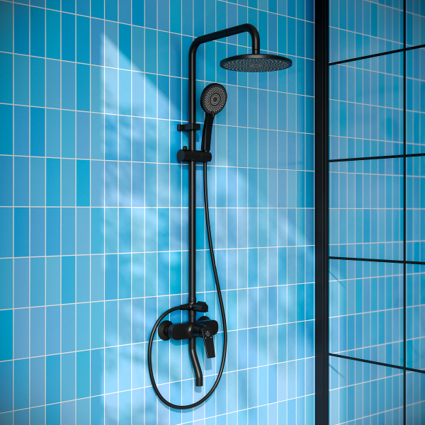 PL7BL-009DK Смеситель для душа из высокопрочного пластика-Черный