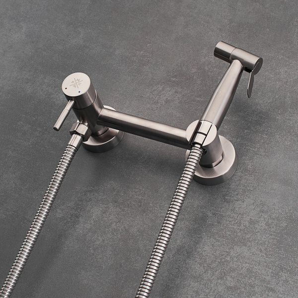 Гигиенический душ со смесителем РМС SUS129-5-2 Нержавеющая сталь