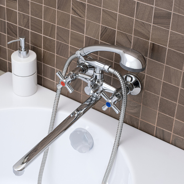 Смеситель для ванны с душем РМС SL138-140P универсальный Хром