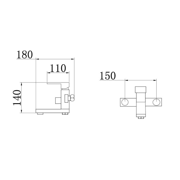 Смеситель для ванны с душем РМС SL144-009E с коротким изливом Хром
