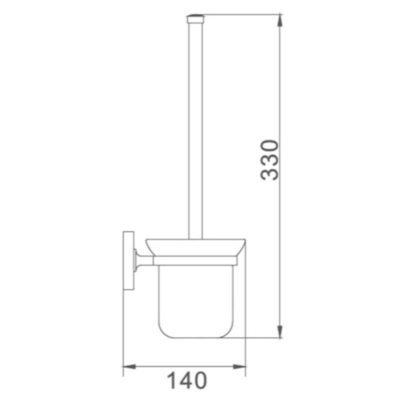 Ершик для туалета РМС A7020 крепление к стене Стекло