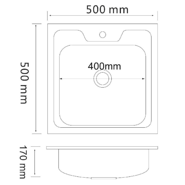 Мойка для кухни РМС MG6-5050 Накладная глянцевая