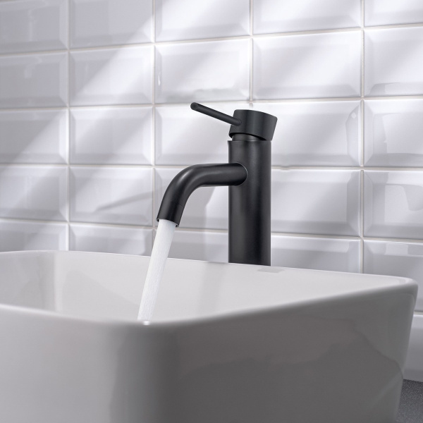 Смеситель для раковины РМС SUS128BL-001F-1 Нержавеющая сталь Черный