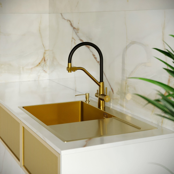 SUS127G-016F-015 Смеситель для кухни с переключением фильтра, ø35