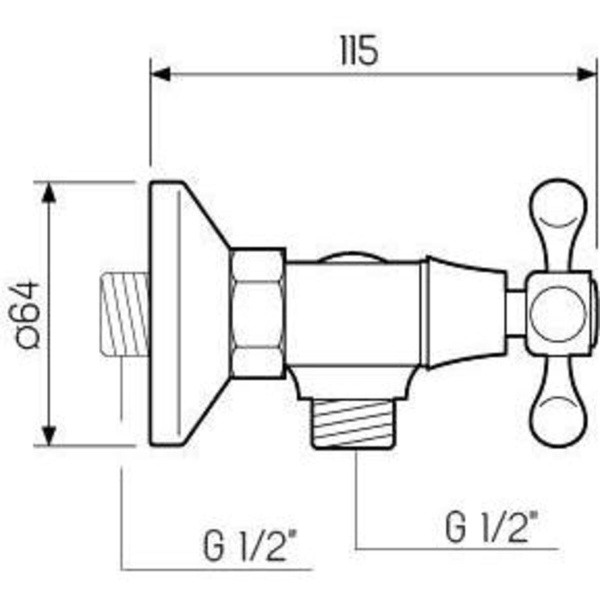 Смеситель для душа РМС SL71-003 глянцевый Хром