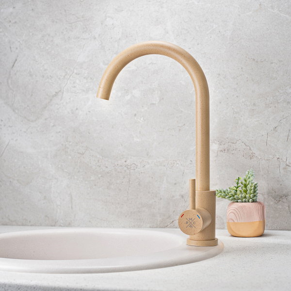 Смеситель для кухни РМС SUS124BNK-017F Нержавеющая сталь Бежевый