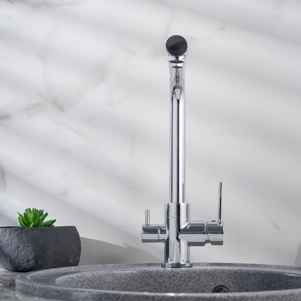 Смеситель для кухни РМС SL130-015F с фильтром для питьевой воды Латунь