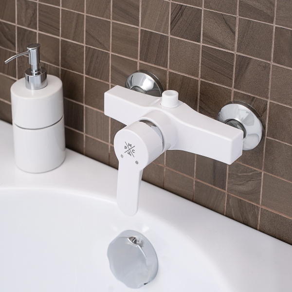 Смеситель для душа РМС PL5-003 Высокопрочный пластик Белый