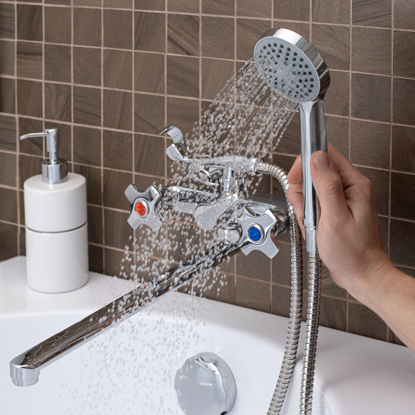 Смеситель для ванны с душем РМС SL115-140E Хром