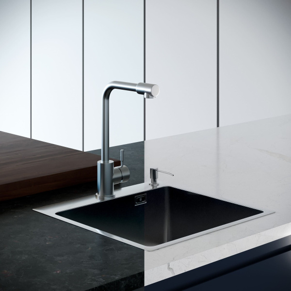 MR-5050 Набор 3 в 1 РМС (кухонная мойка+ корзина раздвижная+ дозатор врезной)