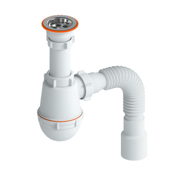 Сифон для мойки прикручивающийся РМС СМ-02