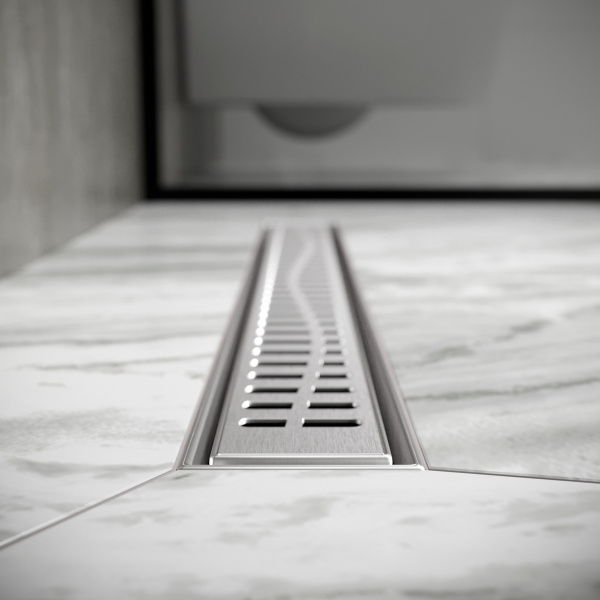 Трап для душа линейный РМС ТЛ03-60х7см Нержавеющая сталь