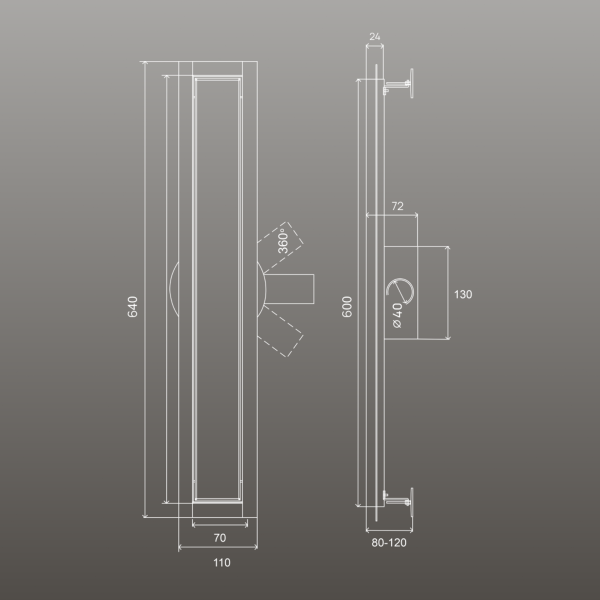 Трап линейный РМС ТЛ03Ч-60х7 