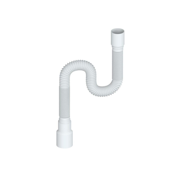 Гофра для раковины РМС ГО-1,2 без гайки Белая