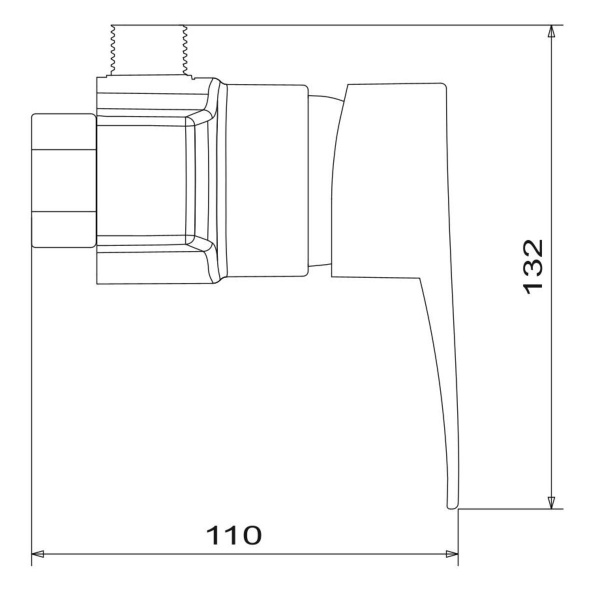 Смеситель для душа РМС PL5-003 Высокопрочный пластик Белый