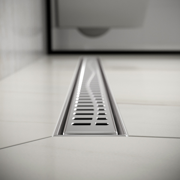 Трап для душа линейный РМС ТЛ03-80х7см Нержавеющая сталь