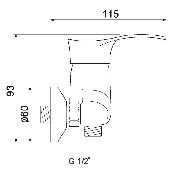 Смеситель для душа РМС SL86-003 Хром