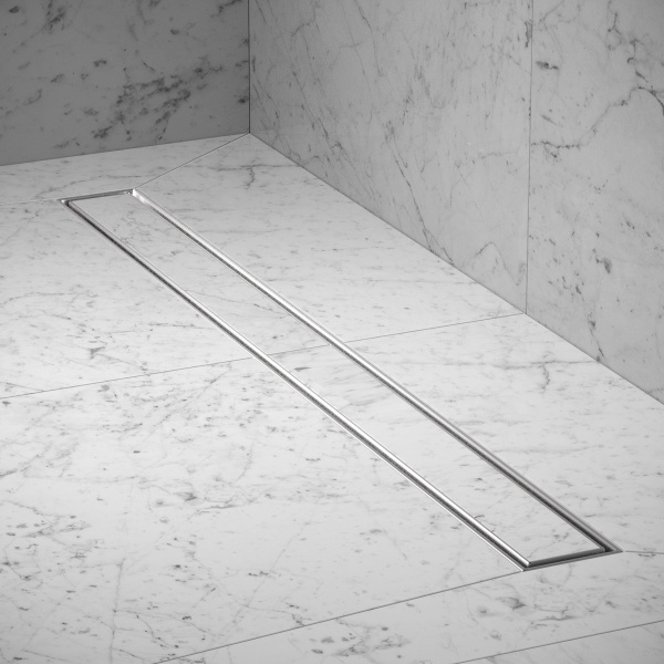 Трап для душа линейный РМС ТЛ02-80х7см Нержавеющая сталь