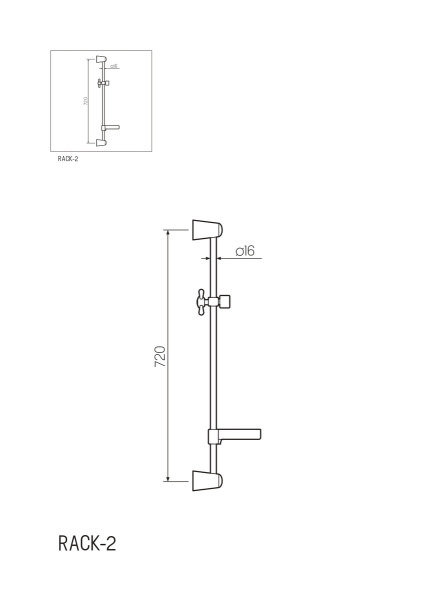 Стойка для душа РМС RACK-2