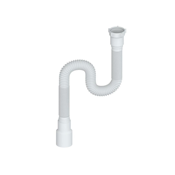 Гофра для раковины РМС ГОГ-1,2 с гайкой Белая