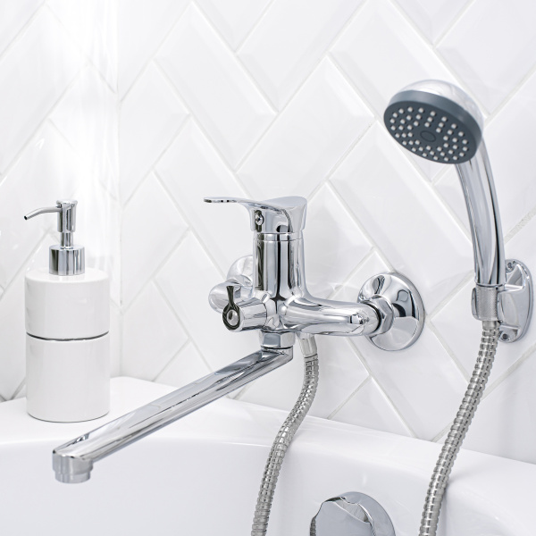 Смеситель для ванной с душем РМС SL86-006E однорычажный Хром