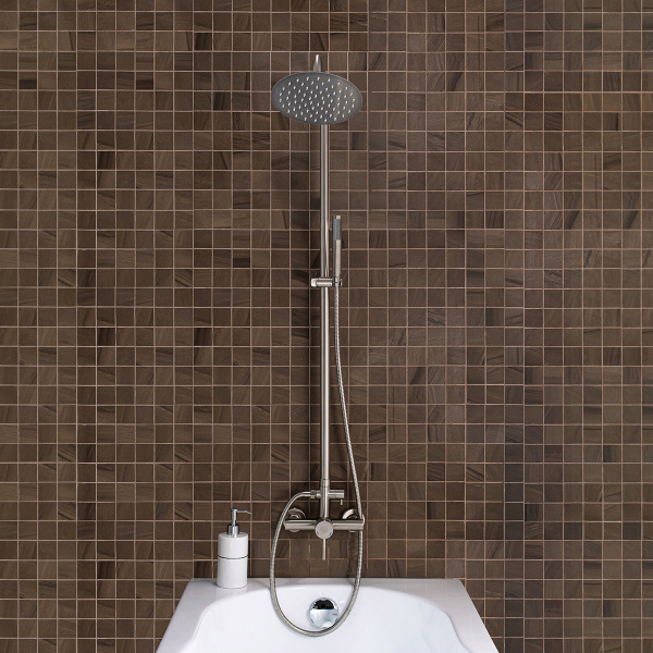 Душевая стойка РМС SUS124-003DK-2 с тропическим душем Нержавеющая сталь