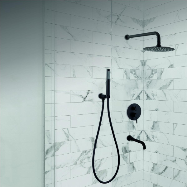 Душевой комплект встраиваемый РМС SUS129BL-1S Черный