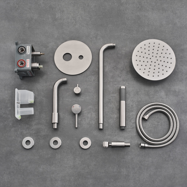 Душевой комплект встраиваемый РМС SUS129-1S Нержавеющая сталь