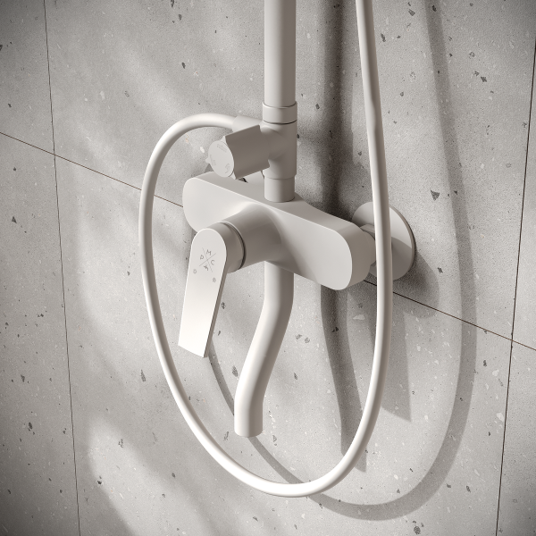 PL7-009DK Смеситель для душа из высокопрочного пластика-Белый