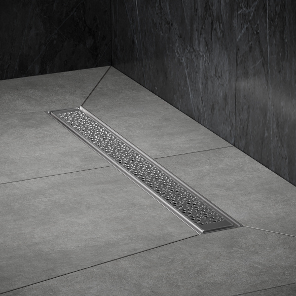 Трап для душа линейный РМС ТЛ04-60х7см Нержавеющая сталь