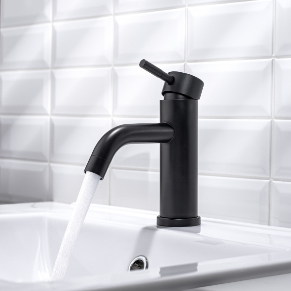 Смеситель для раковины РМС SUS128BL-001F Нержавеющая сталь Черный