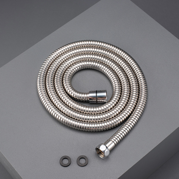 Шланг для душа SH 10 с двойным замком растяжной с функцией вращения лейки 150 см-210 см 360 градусов