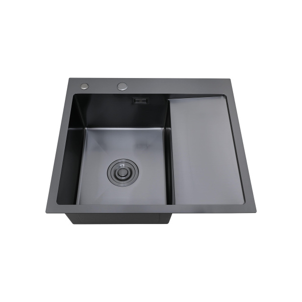 MRK-5851BL-L Набор 2 в1 РМС/кухонная мойка с правым крылом + дозатор