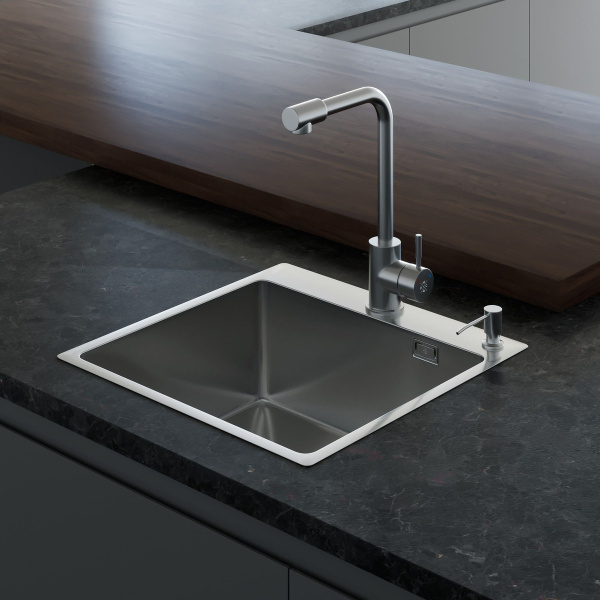 MR-5050 Набор 3 в 1 РМС (кухонная мойка+ корзина раздвижная+ дозатор врезной)