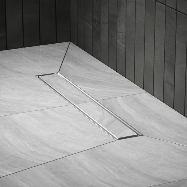 Трап для душа линейный РМС ТЛ02-50х7см Нержавеющая сталь