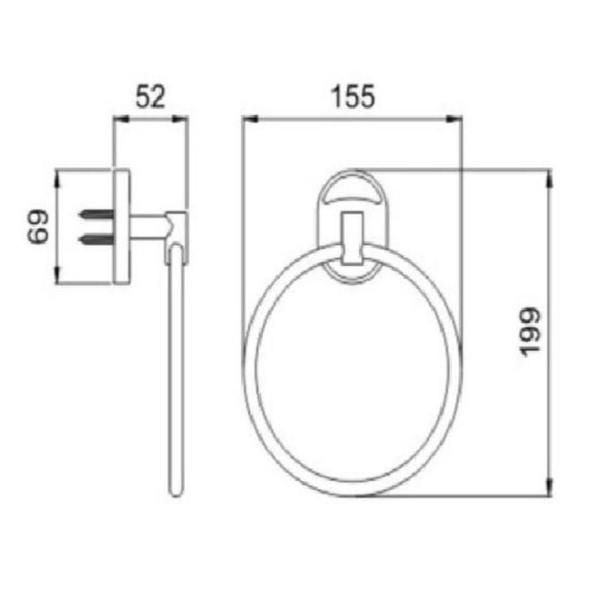Держатель для полотенца РМС A1022 Кольцо