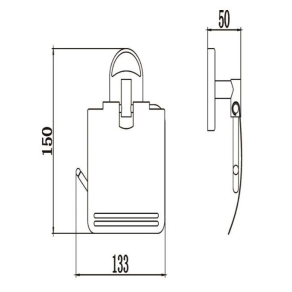 Держатель для туалетной бумаги РМС A3020 закрытый
