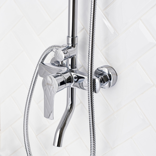 Душевая стойка BOOU B7057SB-31 с тропическим душем Латунь