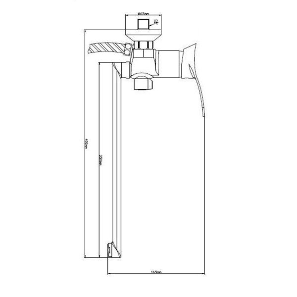 Смеситель  для ванны с душем BOOU B8173-18F универсальный Латунь