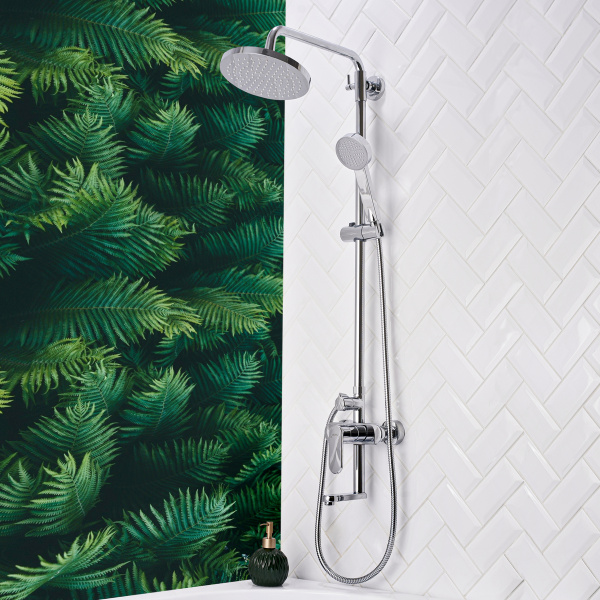 Душевая стойка BOOU B7077SB-31 с тропическим душем Латунь