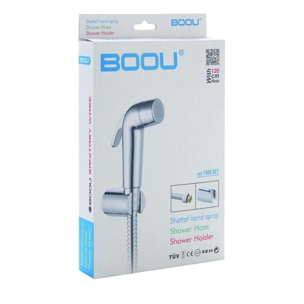 Душевой гарнитур на держателе BOOU F808SET Хром