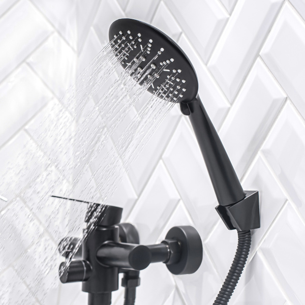 Смеситель  для ванны с душем РМС SUS124BL-006EP Нержавеющая сталь Черный