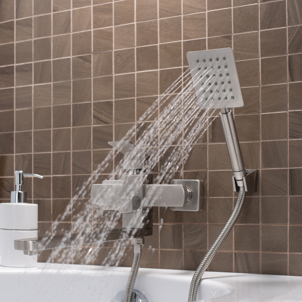 Смеситель  для ванны с душем РМС SUS125-006EP Нержавеющая сталь