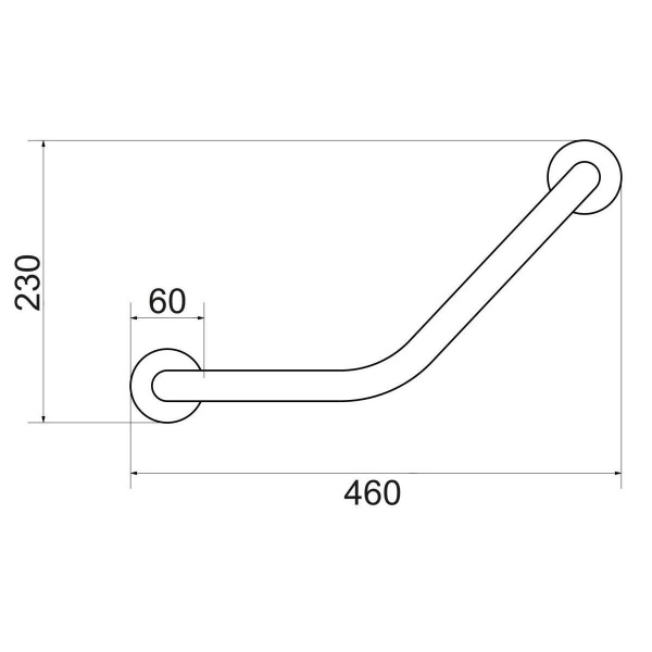 Поручень для ванны РМС A1028 Изогнутый